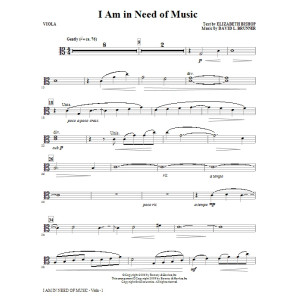 I Am In Need Of Music - Cello