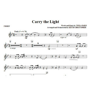 Carry The Light - F Horn
