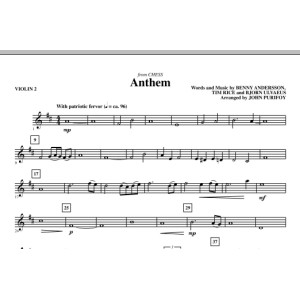 Anthem (from Chess) - Violin 2