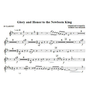 Glory And Honor To The Newborn King - Bb Clarinet