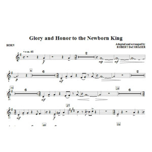Glory And Honor To The Newborn King - F Horn
