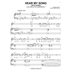 Hear My Song [Solo version] (from Songs for a New World)