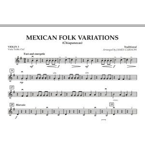Mexican Folk Variations - Violin 3 (Viola Treble Clef)