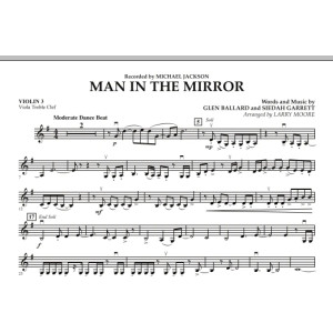 Man in the Mirror - Violin 3 (Viola Violinschlüssel)