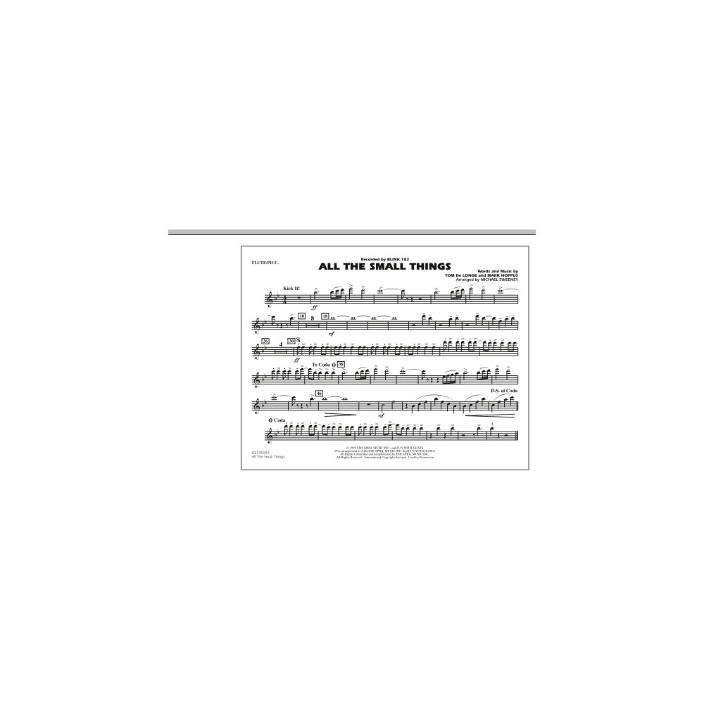 All The Small Things - Flute/Piccolo