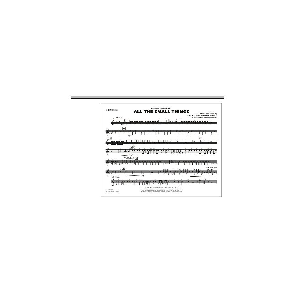 All The Small Things - Bb Tenor Sax