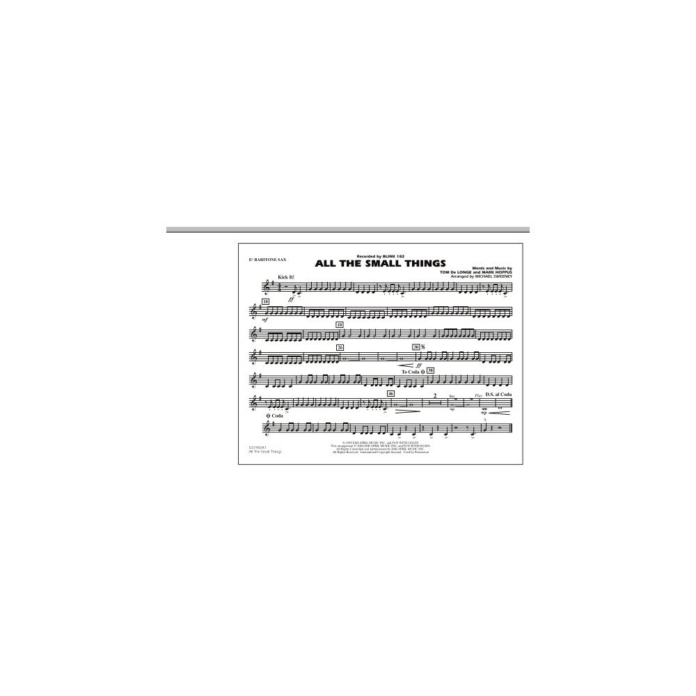 All The Small Things - Eb Baritone Sax