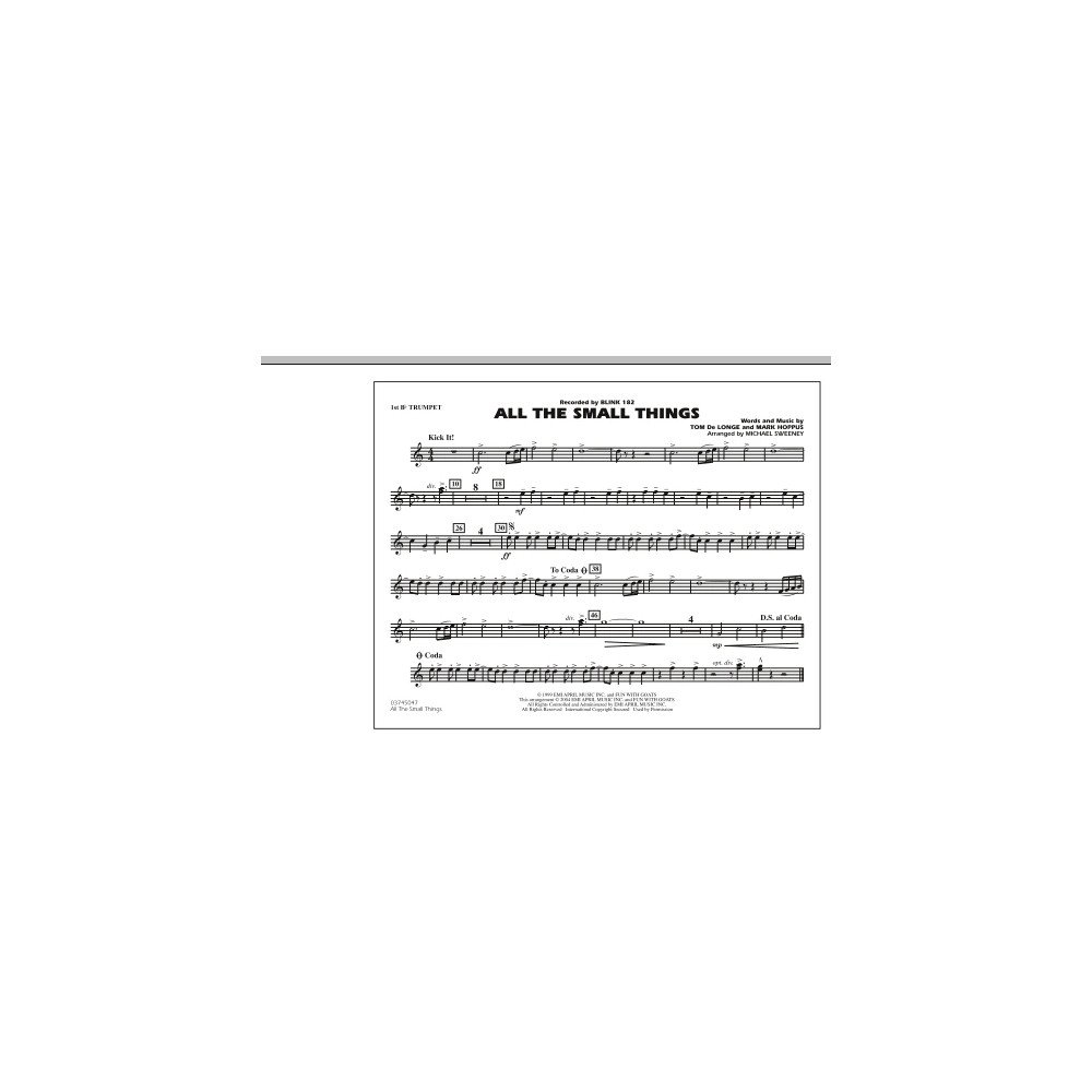 All The Small Things - 1st Bb Trumpet