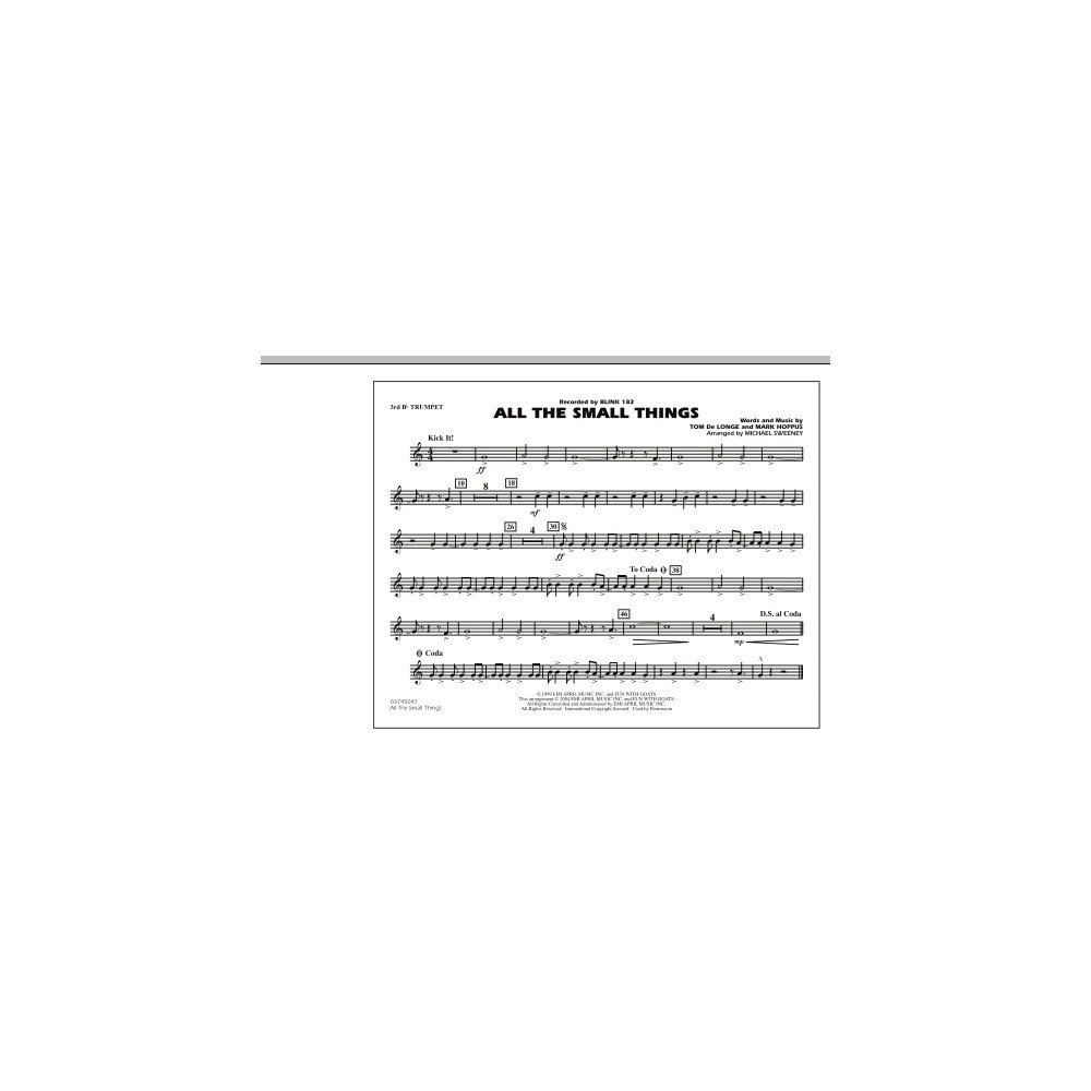 All The Small Things - 3rd Bb Trumpet