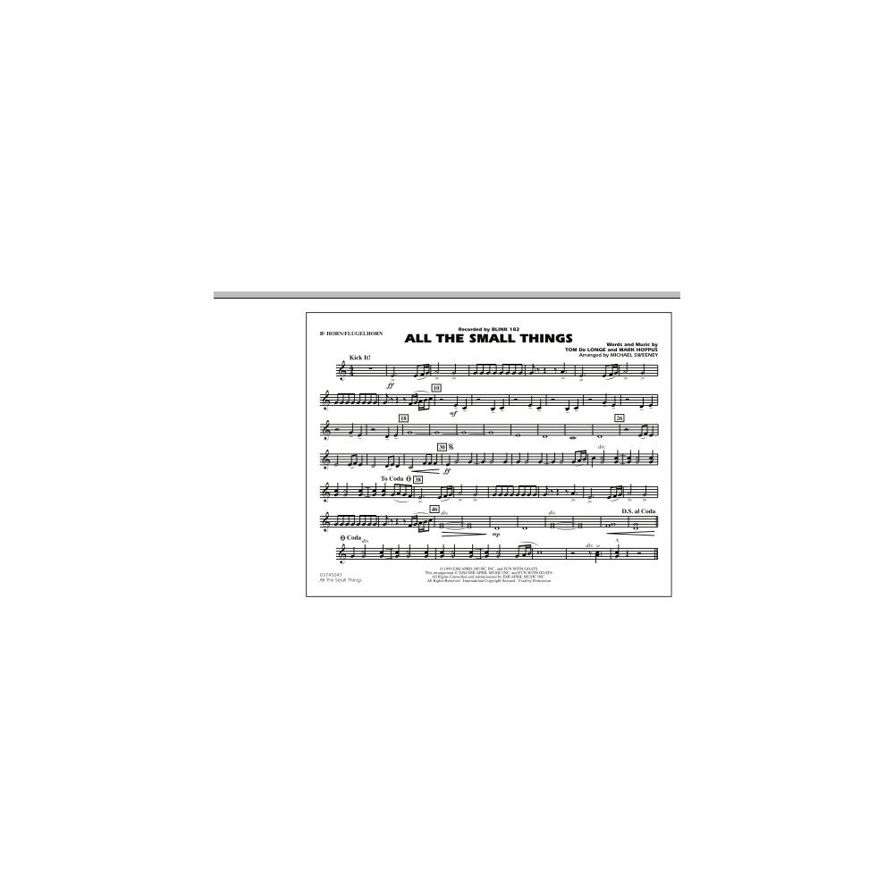 All The Small Things - Bb Horn/Flugelhorn
