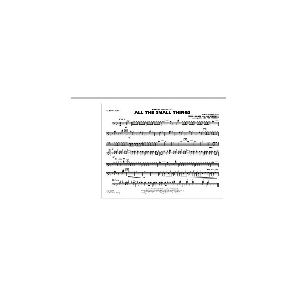 All The Small Things - 1st Trombone