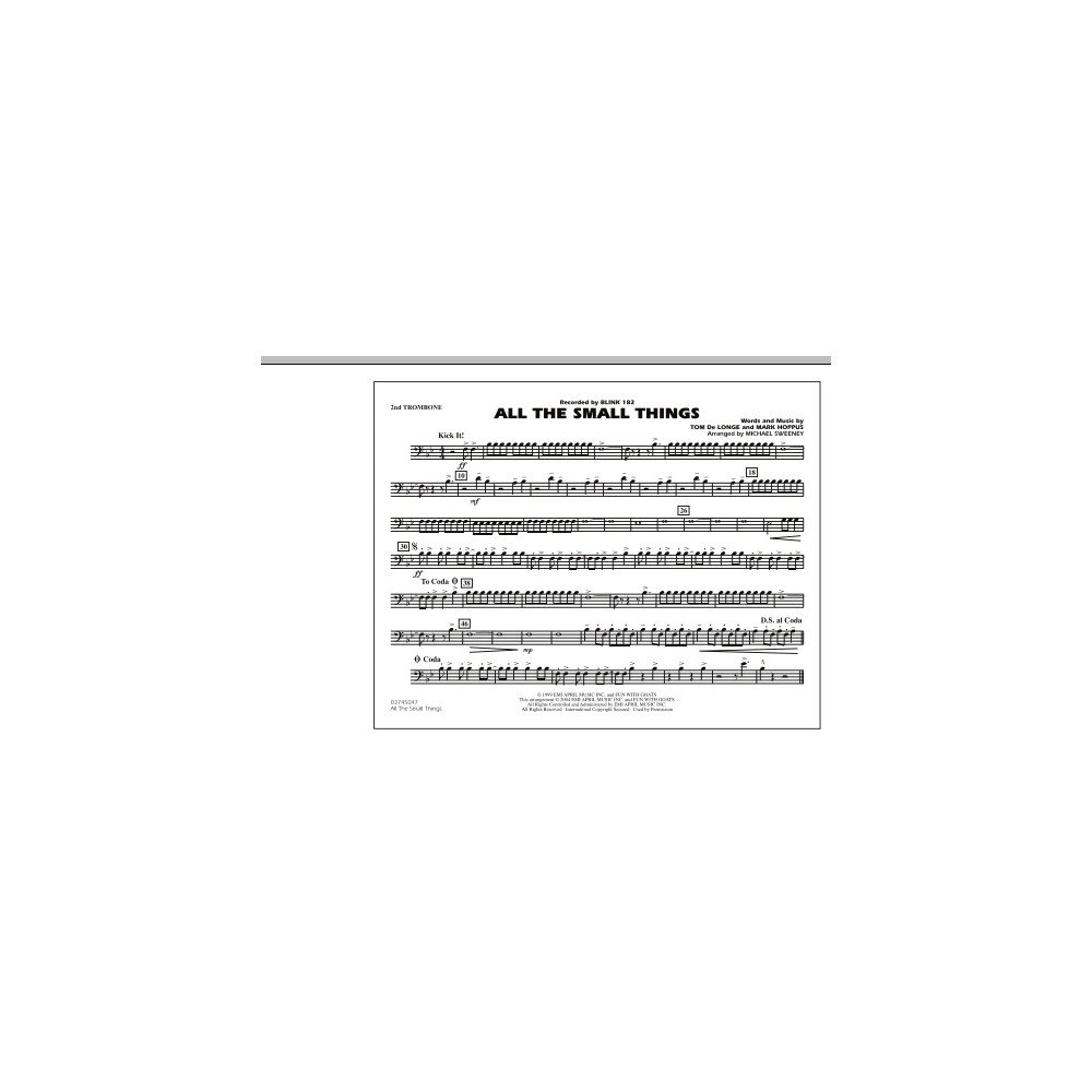 All The Small Things - 2nd Trombone