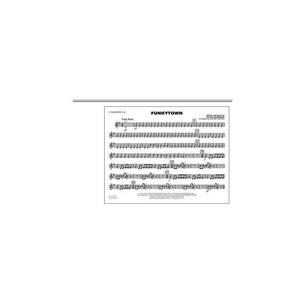 Funkytown - Eb Baritone Sax