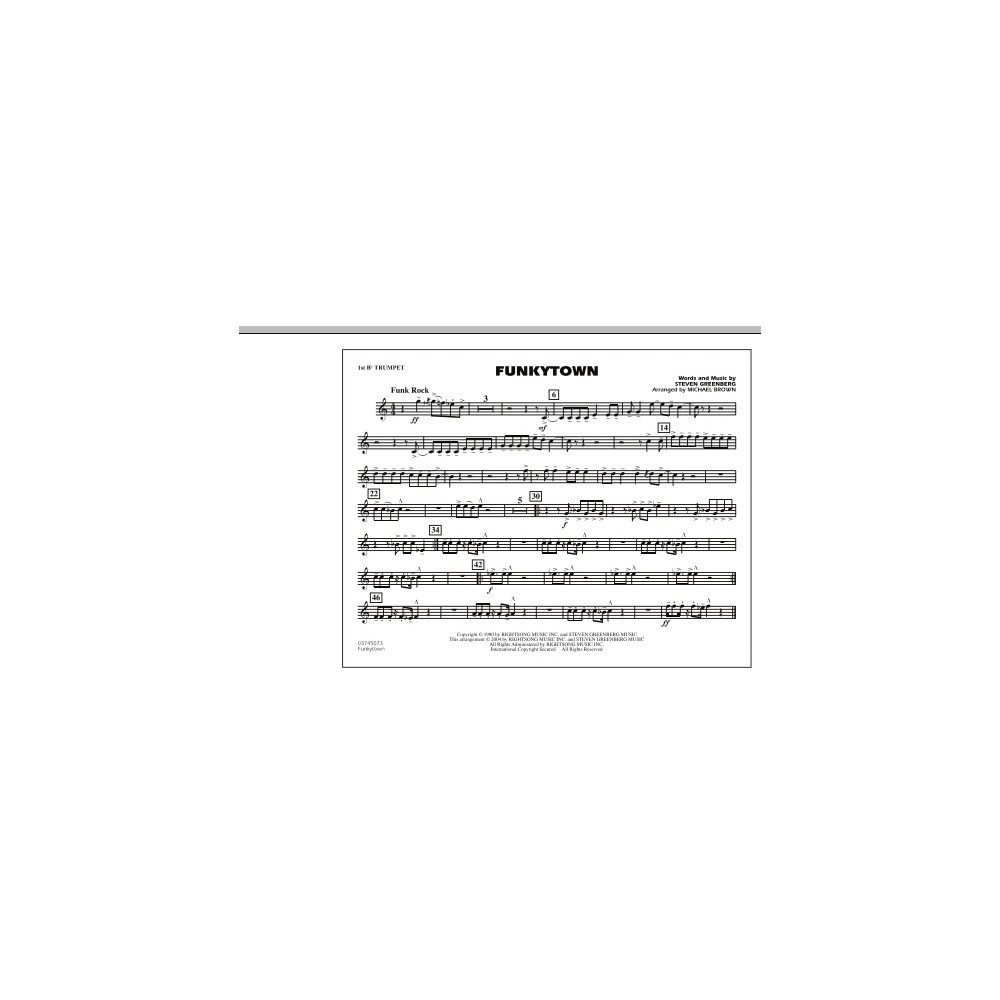 Funkytown - 1st Bb Trumpet