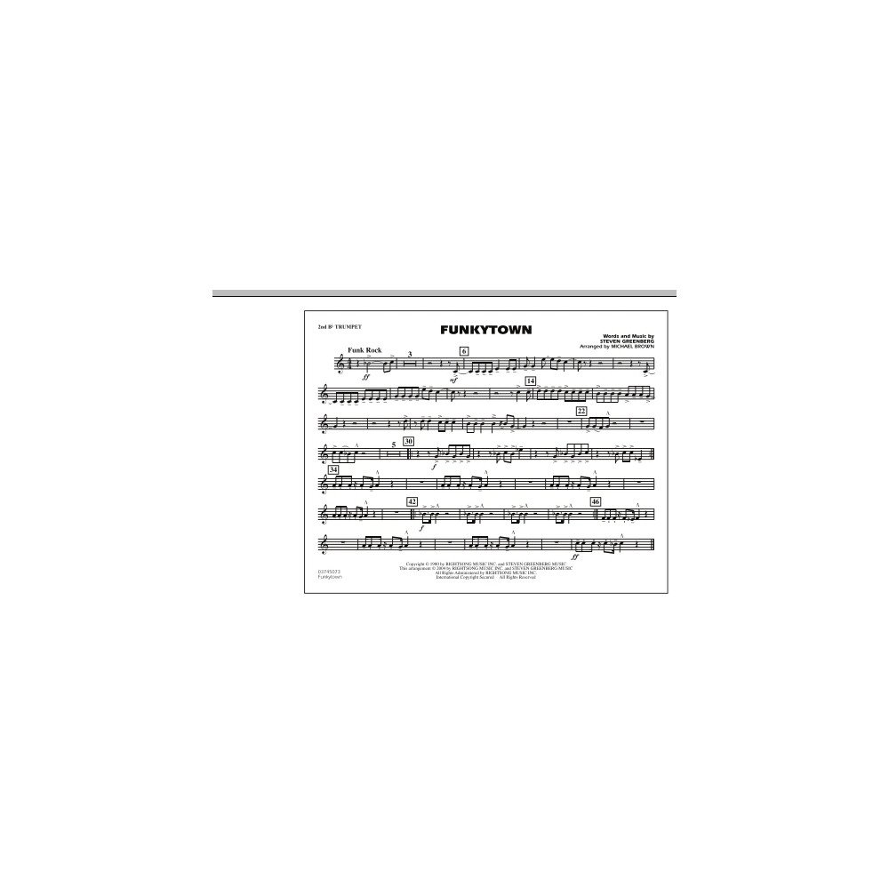 Funkytown - 2nd Bb Trumpet