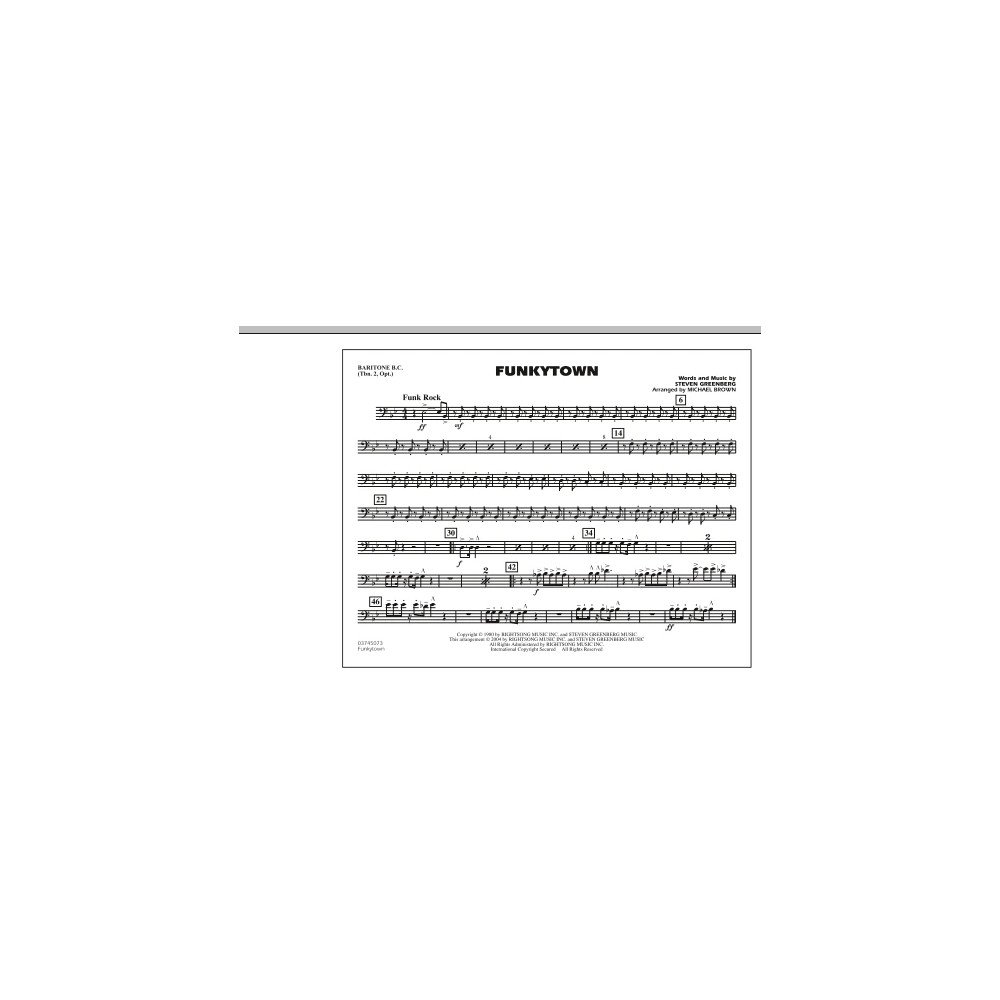 Funkytown - Baritone B.C. (Opt. Tbn. 2)