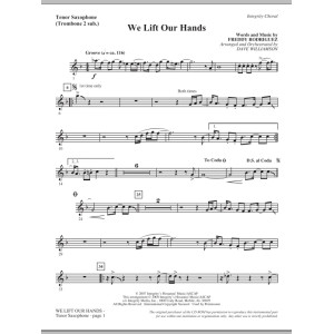 We Lift Our Hands - Tenor Sax (Trombone 2 sub.)