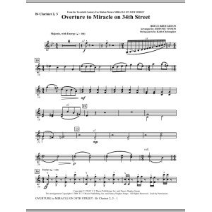 Overture to Miracle On 34th Street - Bb Clarinet 2,3
