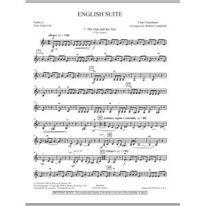 English Suite - Violine 3 (Bratschenschlüssel)