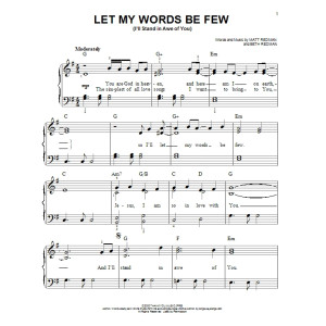 Let My Words Be Few (I'll Stand In Awe Of You)