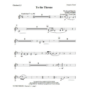 To The Throne - Clarinet 1 & 2