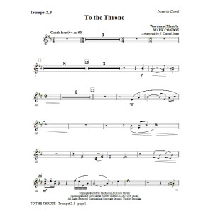 To The Throne - Trumpet 2 & 3