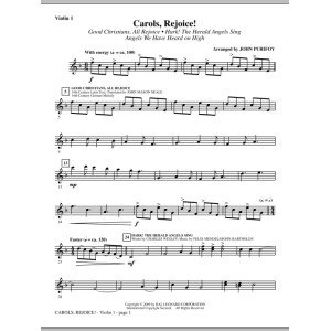 Carols, Rejoice! (Medley) - Violin 1