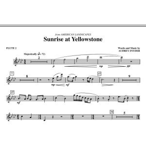 Sunrise At Yellowstone - Flute 2