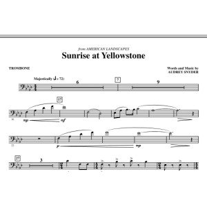 Sunrise At Yellowstone - Trombone