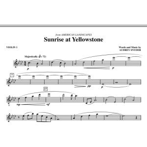 Sunrise At Yellowstone - Violin 1