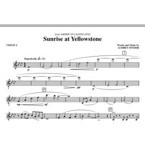 Sunrise At Yellowstone - Violin 2