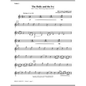 Holly And Ivy - Violin 2