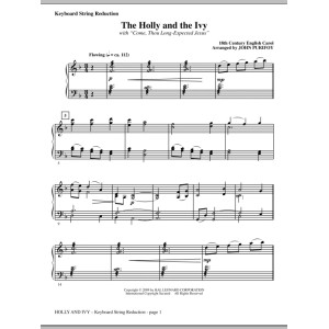 Holly And Ivy - Keyboard String Reduction