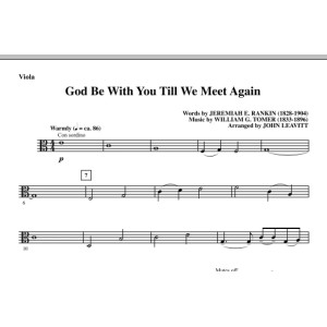 God Be With You Till We Meet Again - Viola