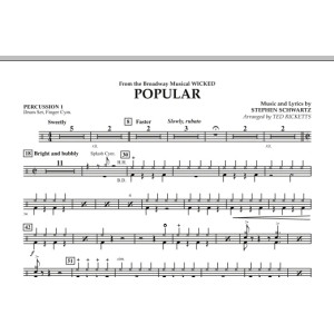 Popular (from "Wicked") - Percussion 1