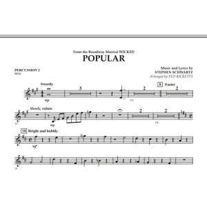 Popular (from "Wicked") - Percussion 2