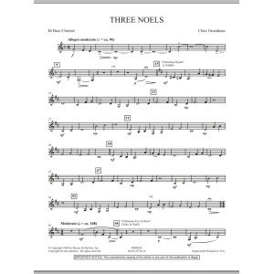 Three Noels - Bb Bassklarinette