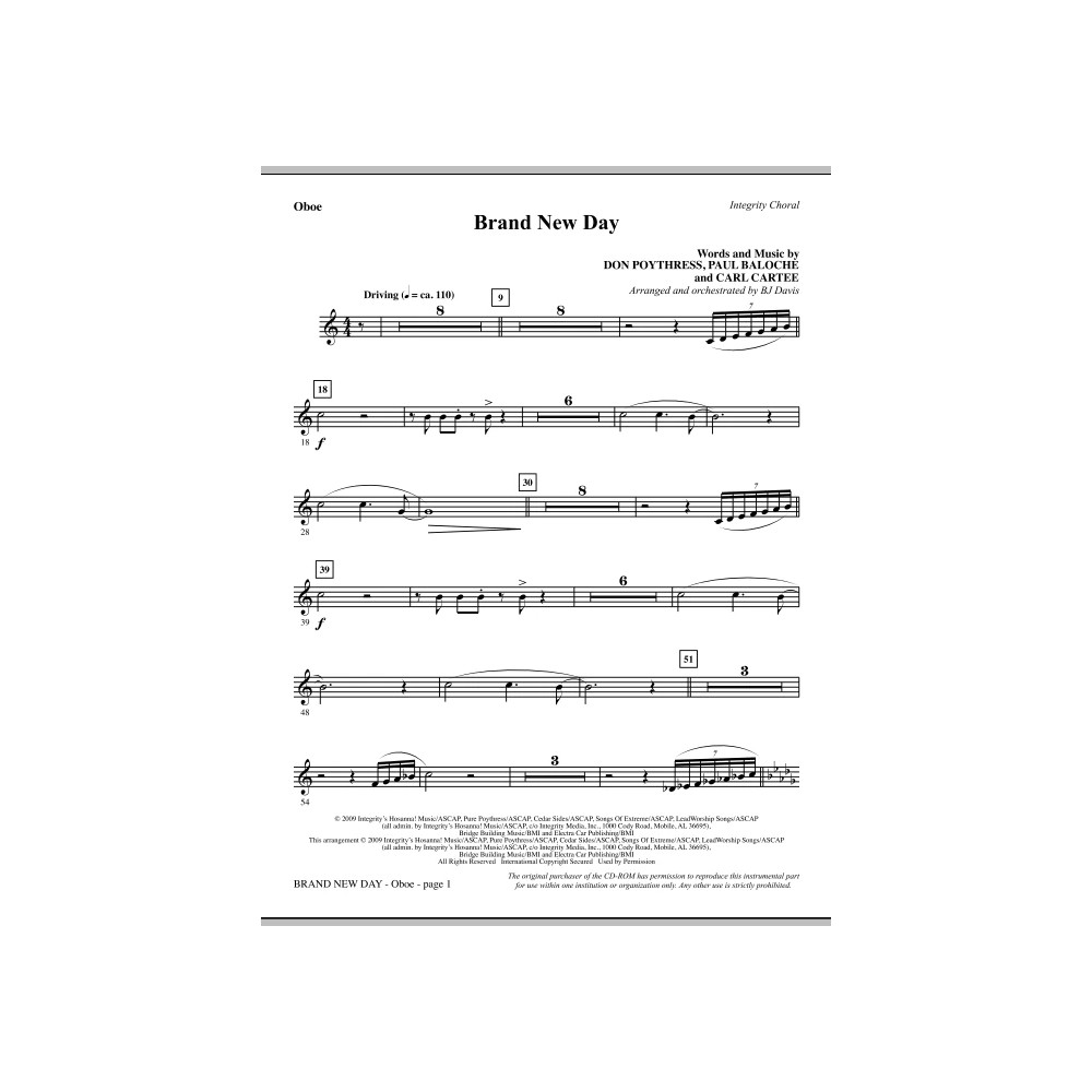 Brand New Day - Oboe
