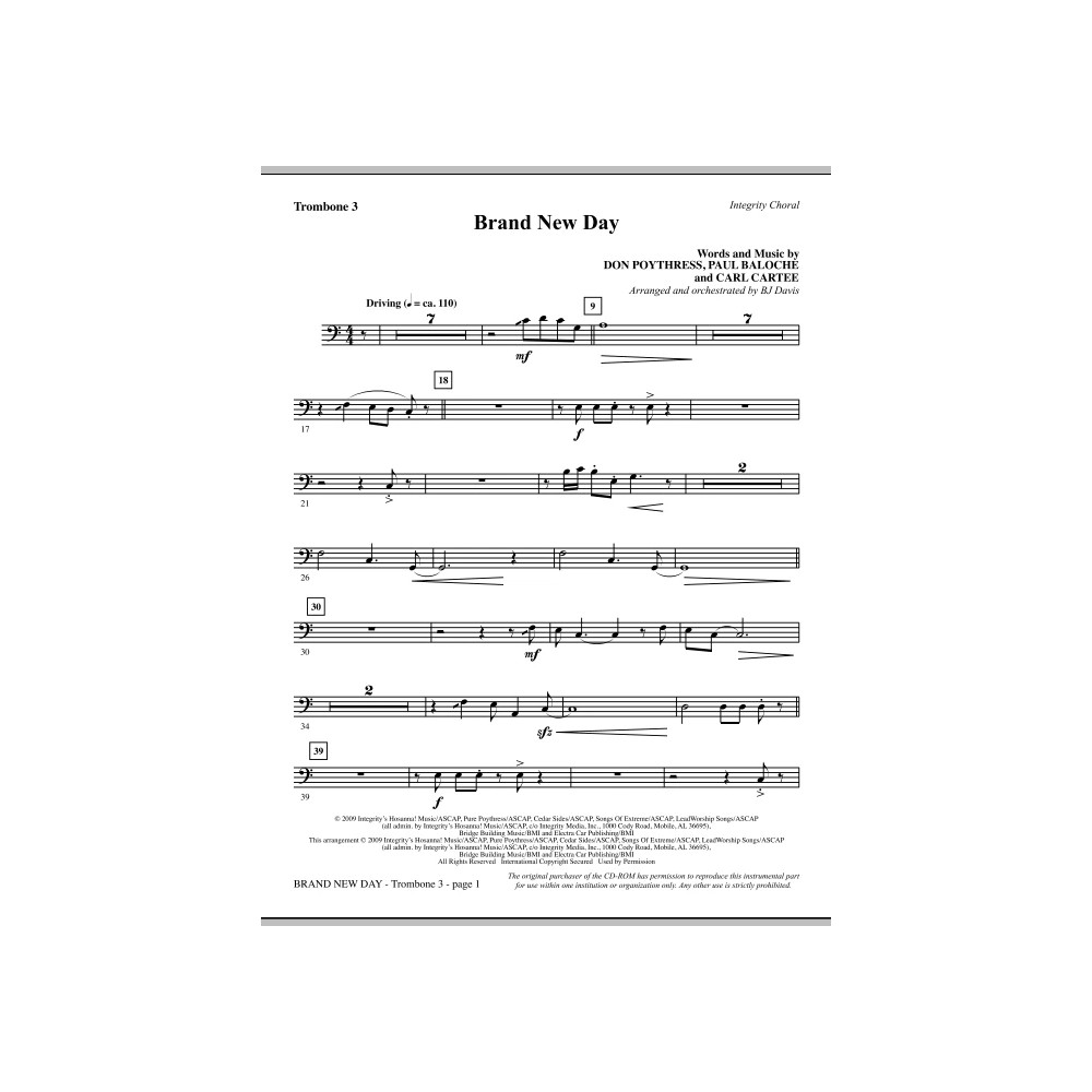 Brand New Day - Trombone 3