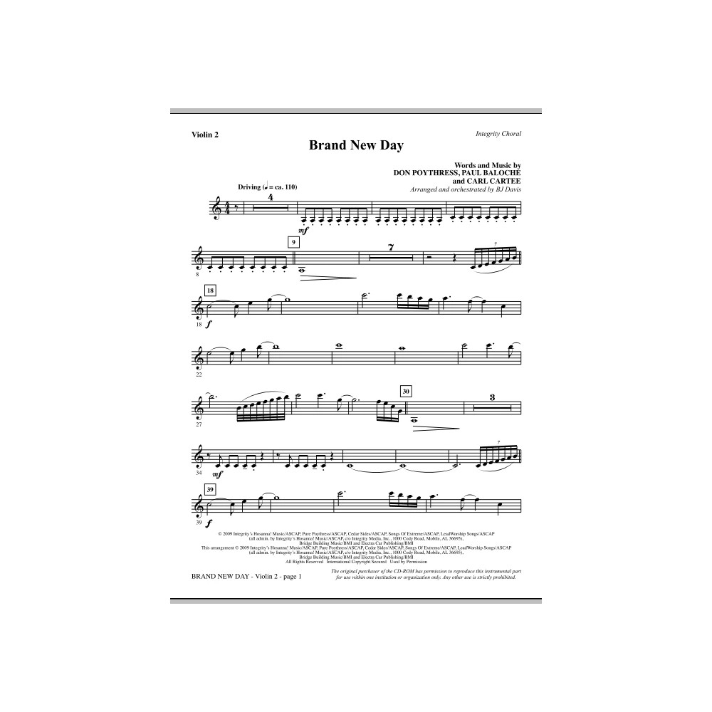 Brand New Day - Violin 2