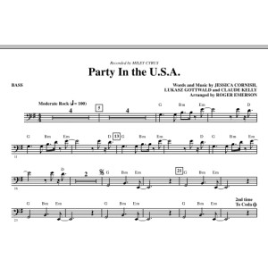 Party In The USA (arr. Roger Emerson) - Bass