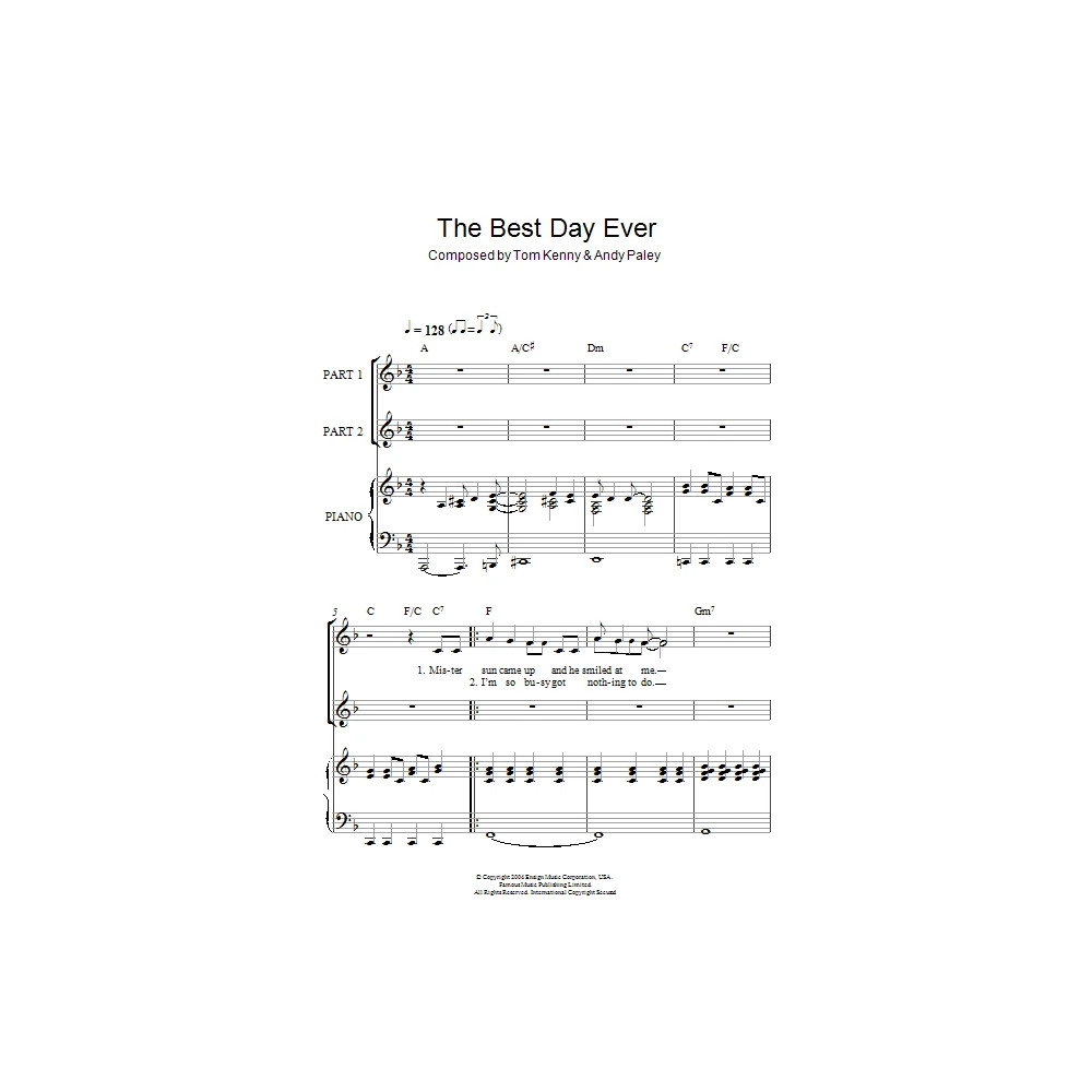The Best Day Ever (aus dem SpongeBob Schwammkopf-Film) (arr. Rick Hein)