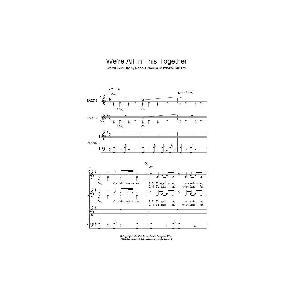 We're All In This Together (from High School Musical) (arr. Rick Hein)