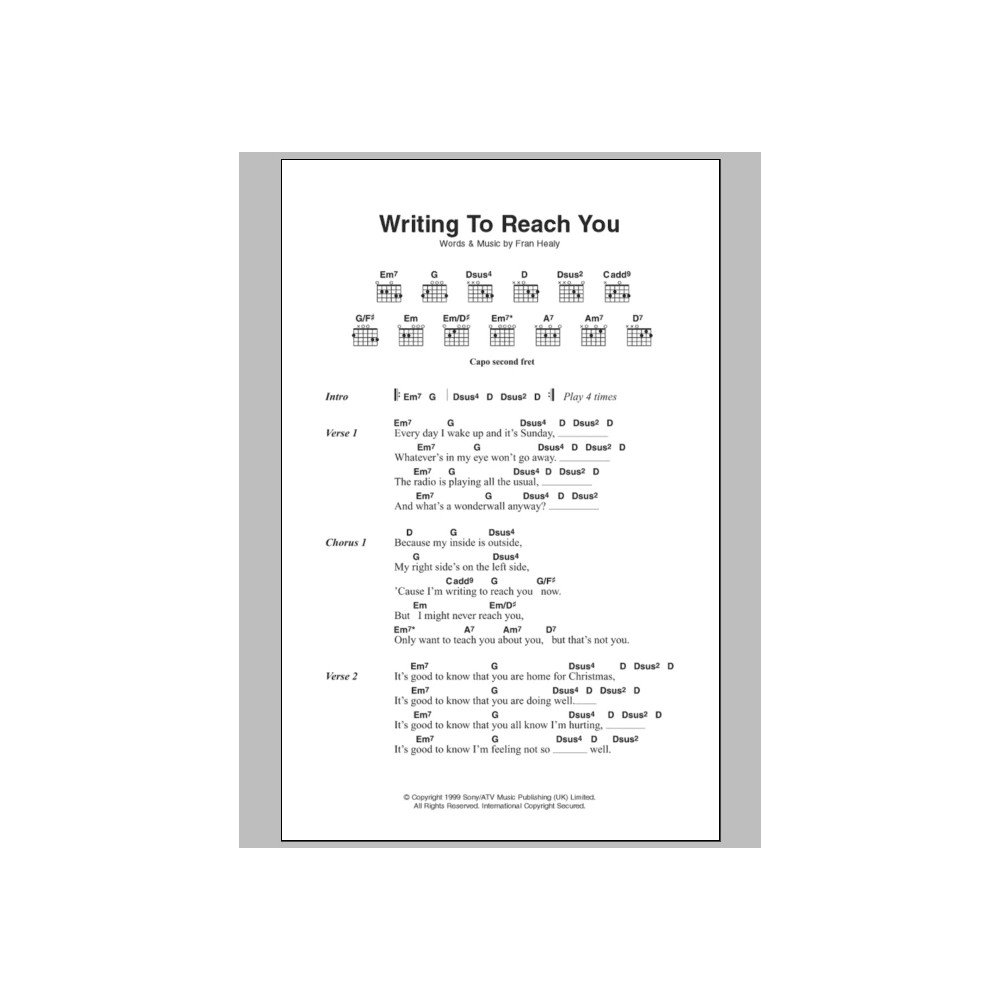 Writing To Reach You