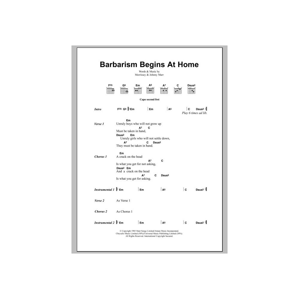 Barbarism Begins At Home