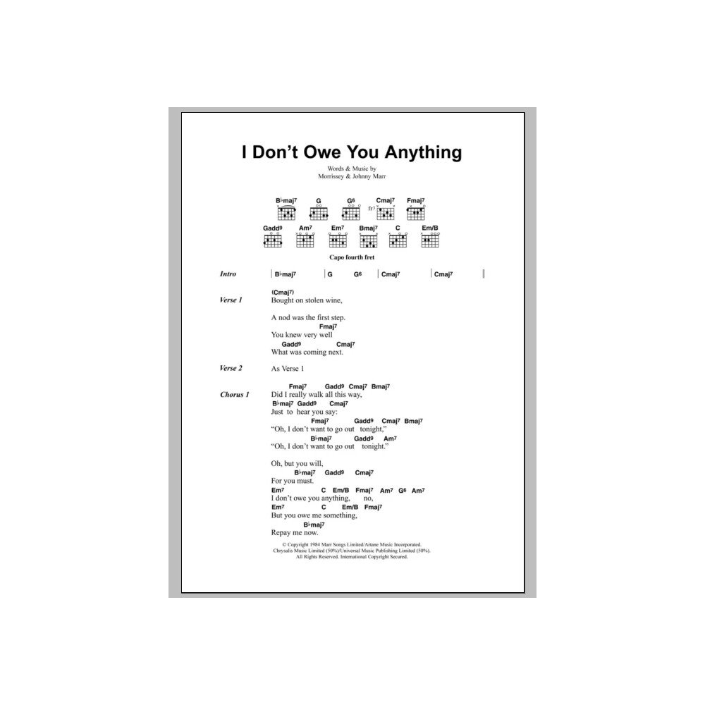 I Don't Owe You Anything