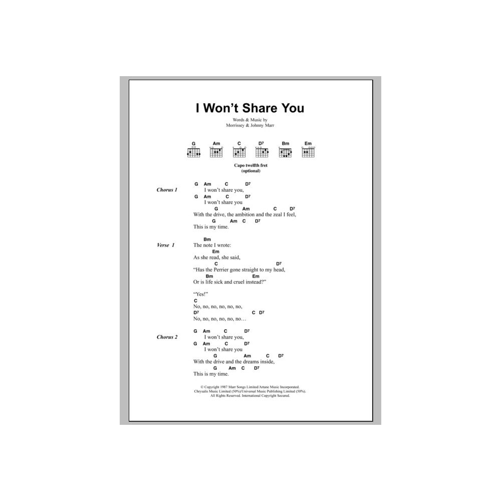 I Won't Share You