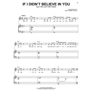 If I Didn't Believe In You (from The Last 5 Years)