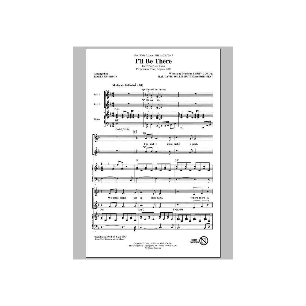 I'll Be There (arr. Roger Emerson)