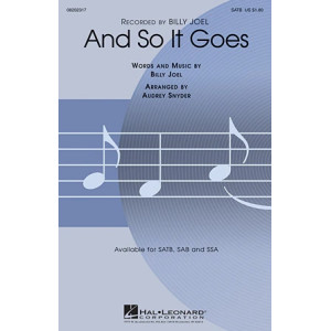 And So It Goes (arr. Audrey Snyder)